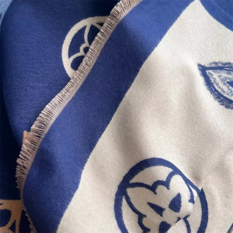 Raw Hem Draped Scarf