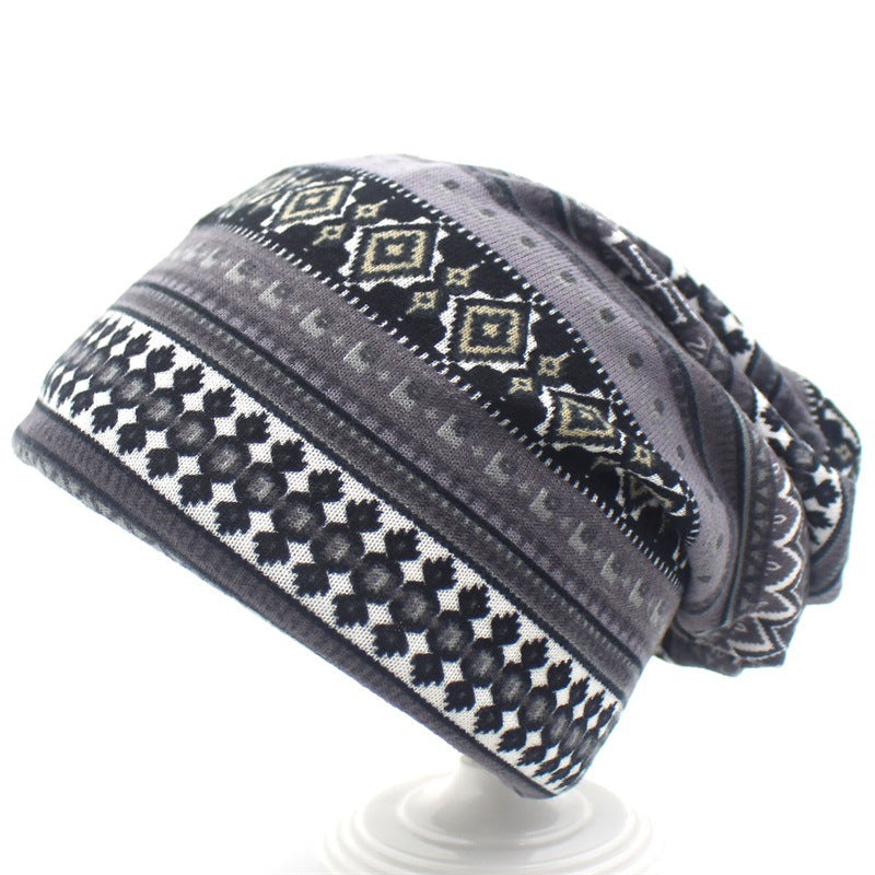 Reversible Plaid Neck Gaiter Beanie - Cashmere-Style Winter Balaclava for Cold Weather Protection