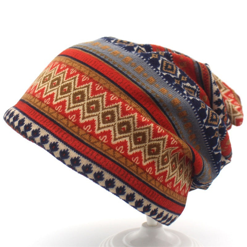 Reversible Plaid Neck Gaiter Beanie - Cashmere-Style Winter Balaclava for Cold Weather Protection