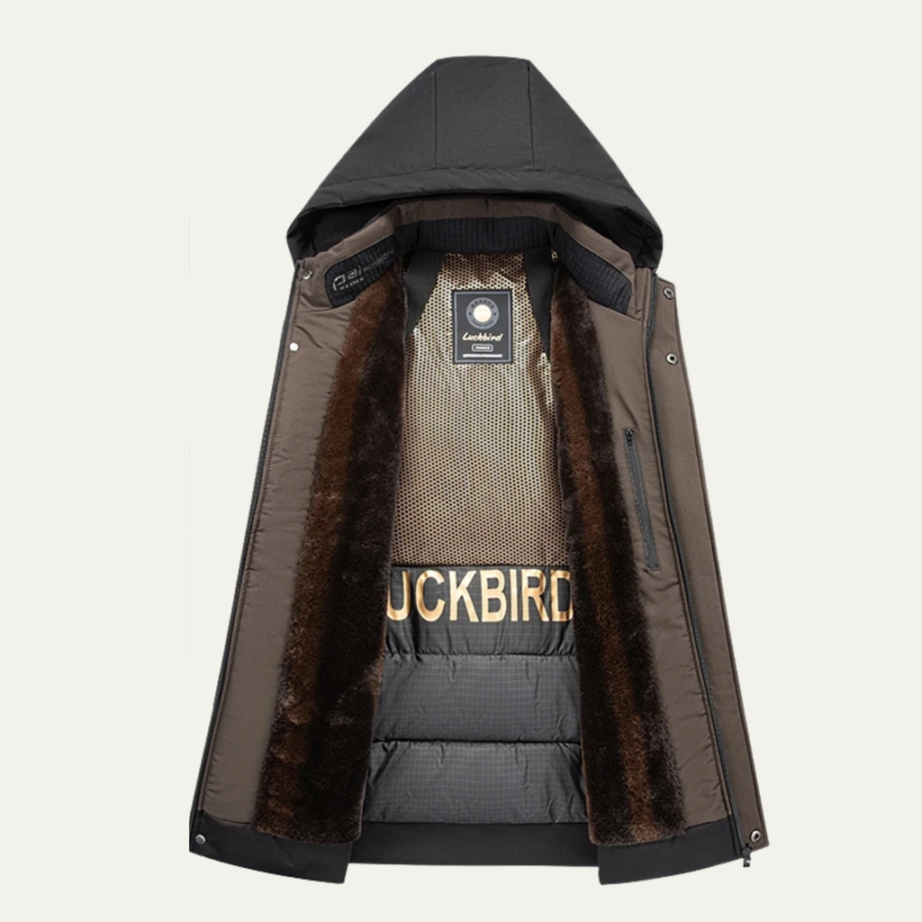 Insulated Men's Waterproof Parka Coat with Hood