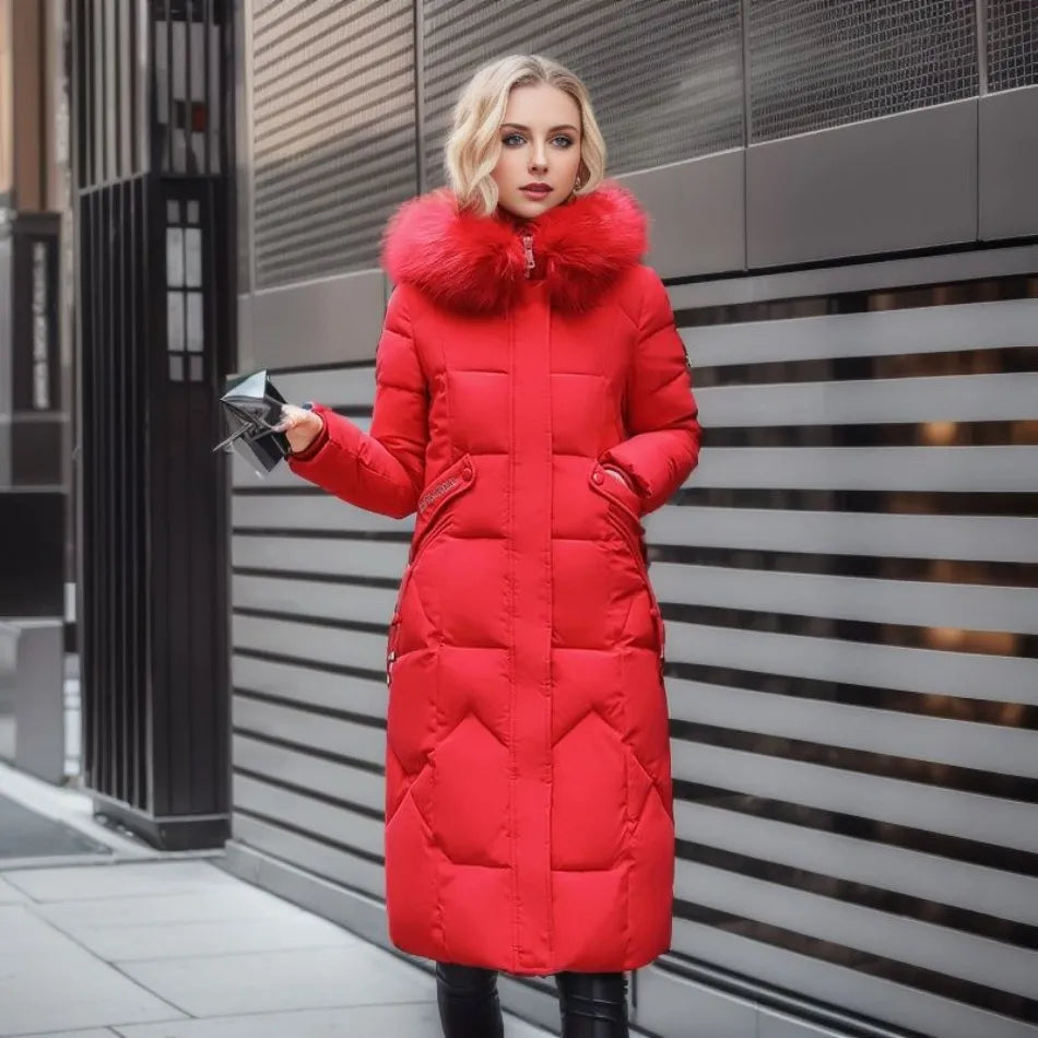 Warm Women's Quilted Down Parka Jacket
