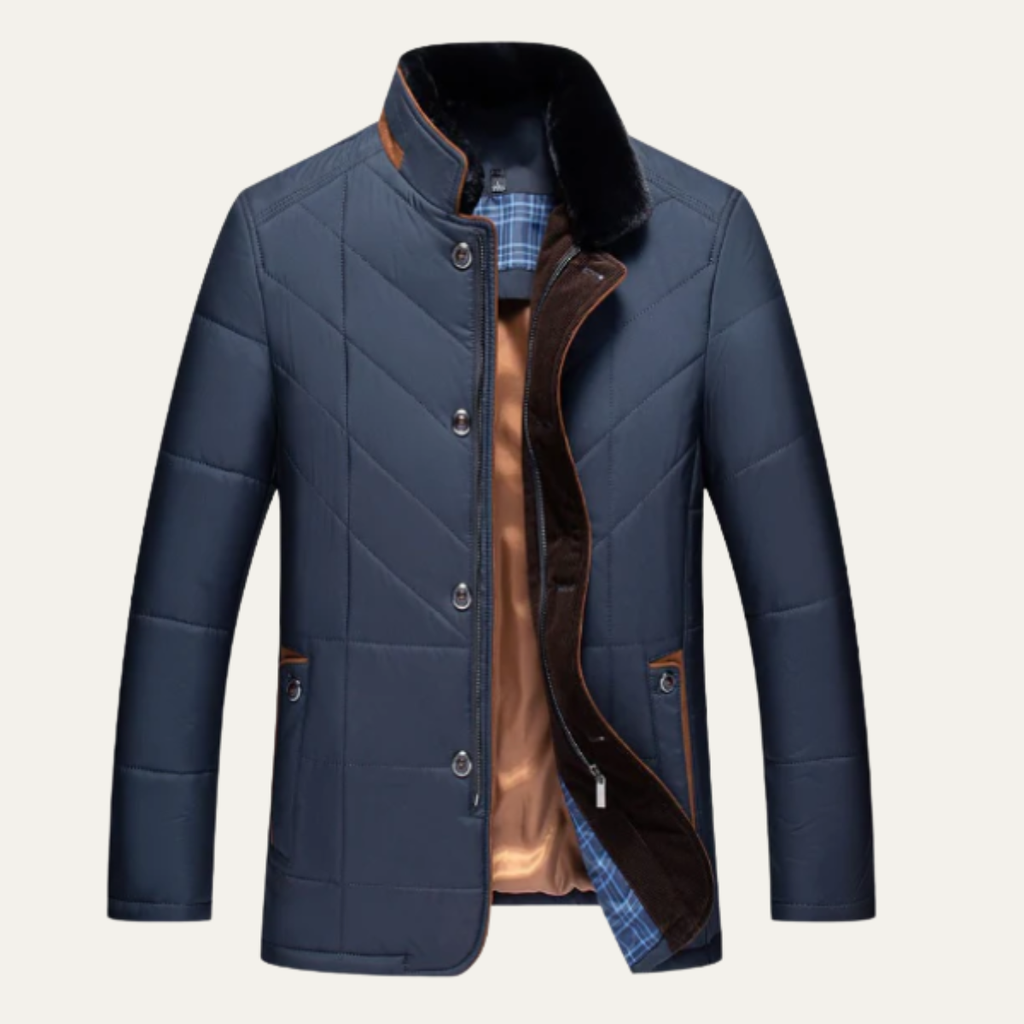Warm Men's Quilted Padded Winter Parka Jacket