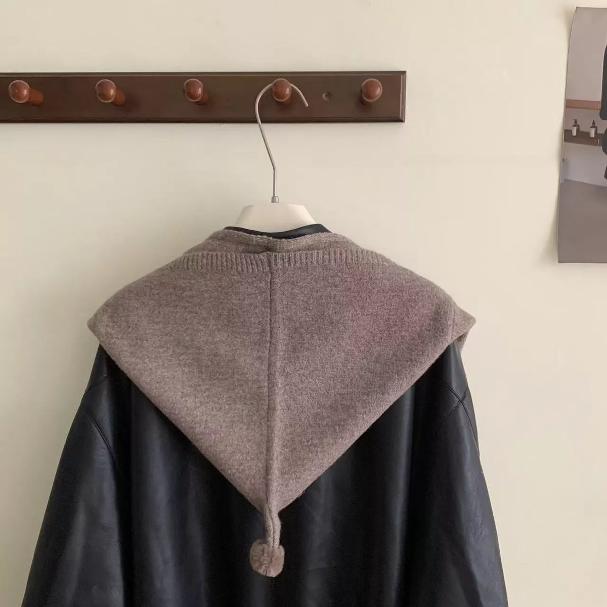 Knitted Hooded Scarf