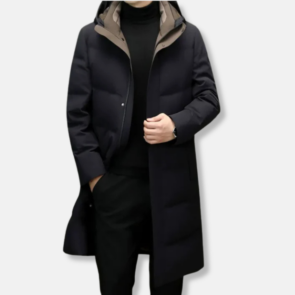 Warm Quilted Long Down Puffer Coat