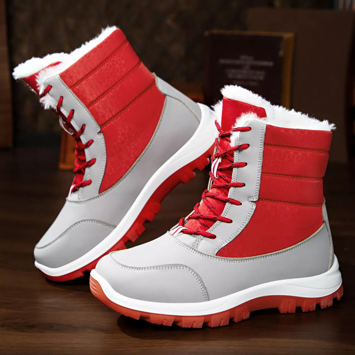 Winter Snow Boots with Warm Fur Lining