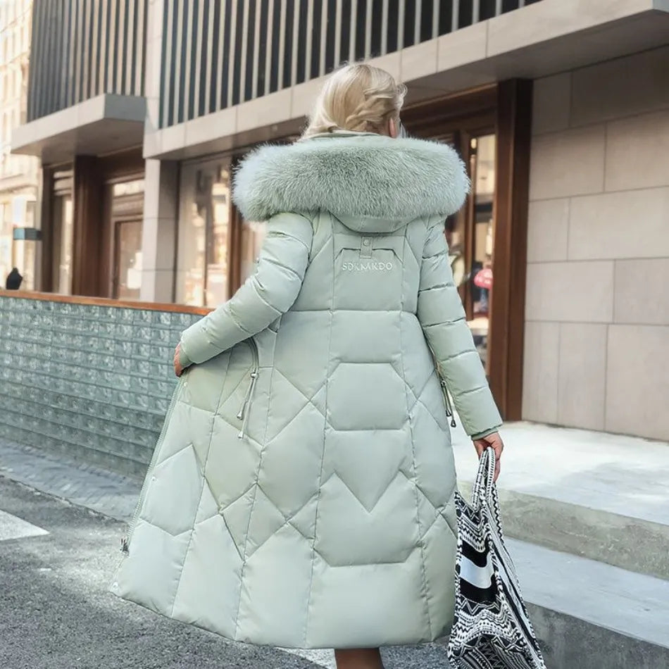 Warm Women's Quilted Down Parka Jacket