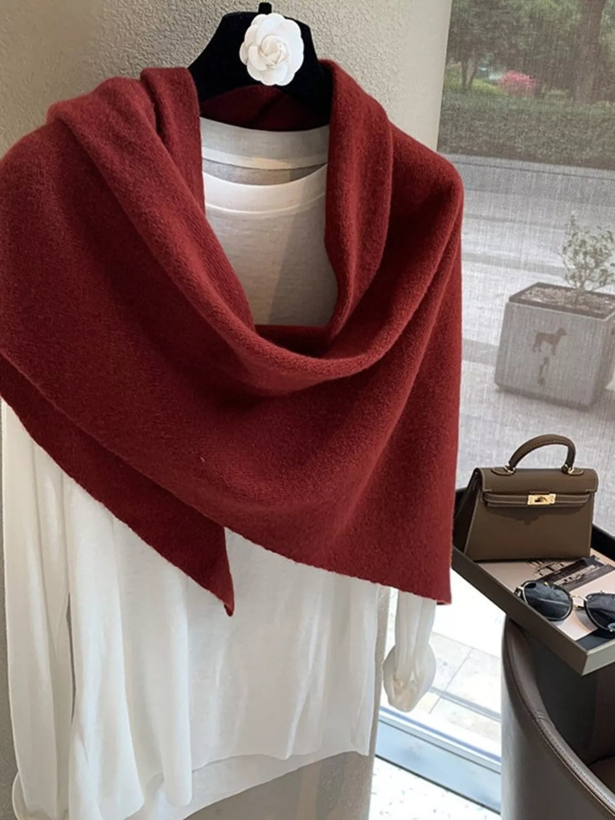 Wool Knit Scarf Shawl