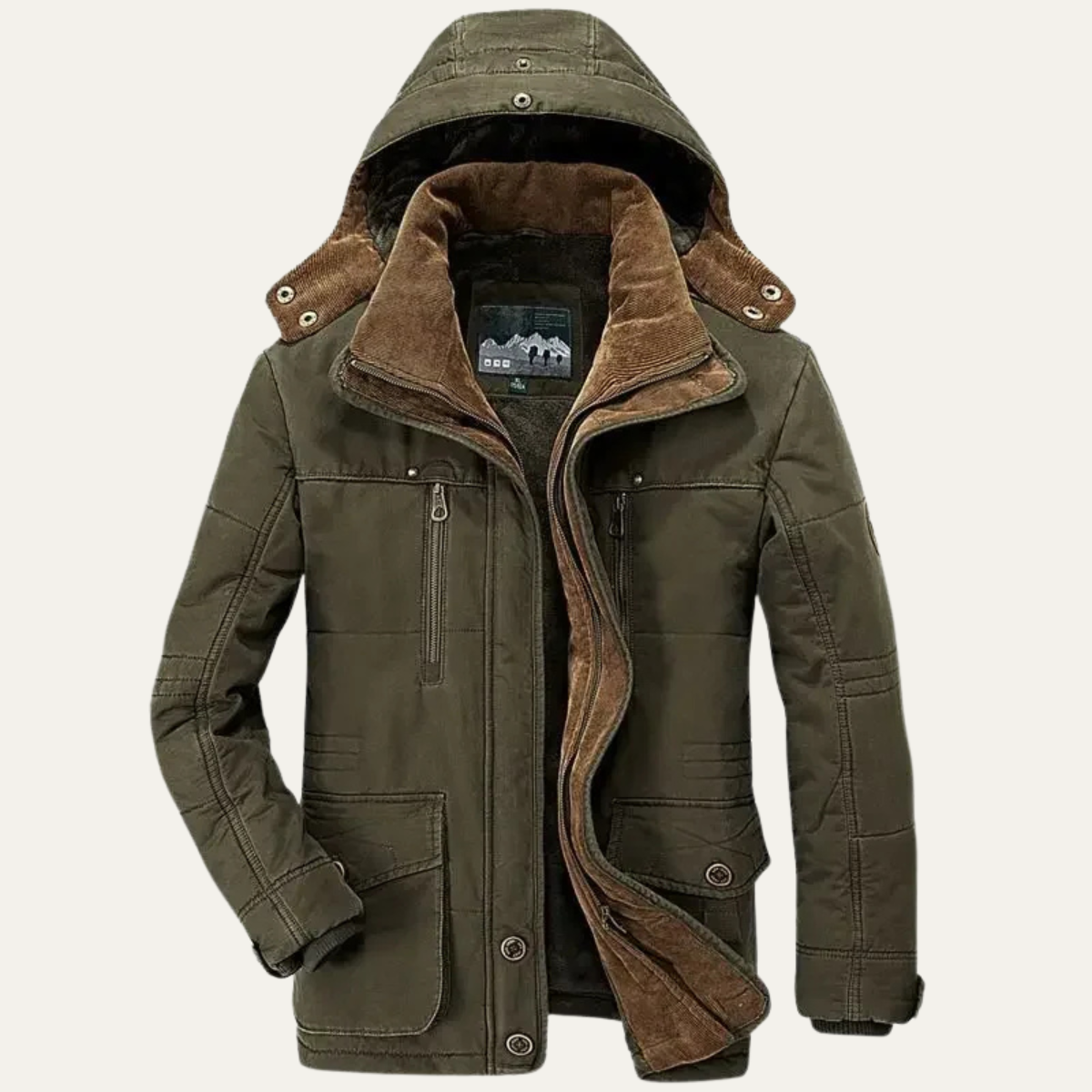Warm Waterproof Hooded Parka Jacket for Men