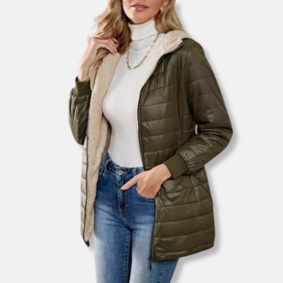 Warm Fleece Lined Hoodie Jacket