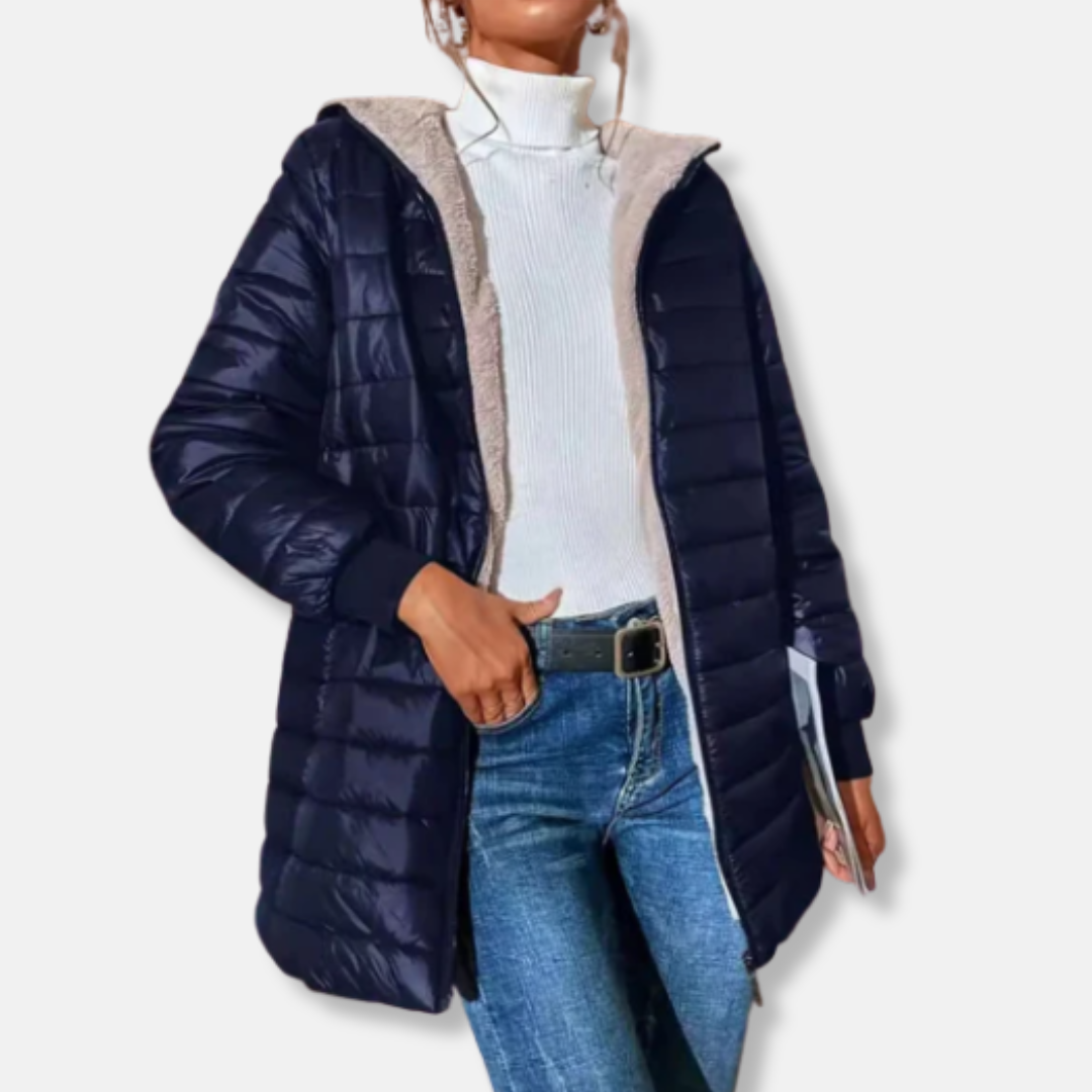 Warm Fleece Lined Hoodie Jacket