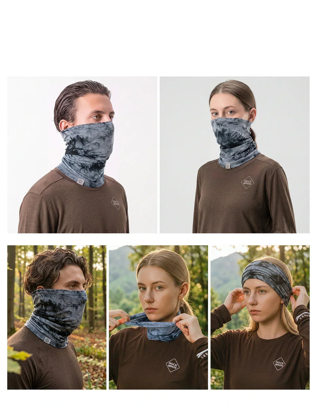 Tencel Wool Winter Cycling Balaclava, Windproof Helmet Liner Neck Gaiter