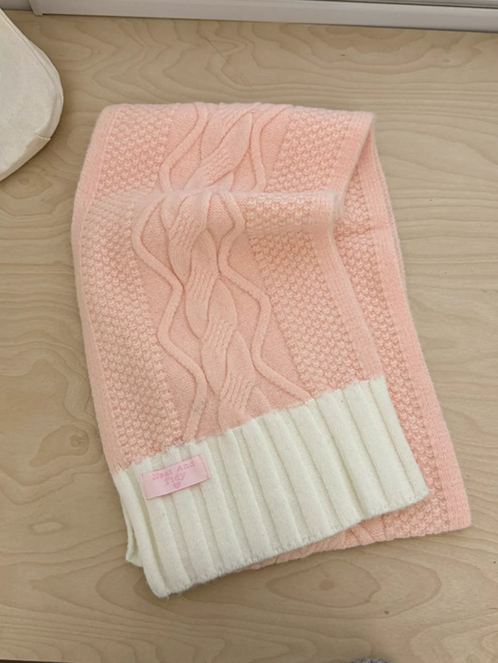 Two Tone Knitted Warm Scarf