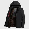 Warm Waterproof Parka Jacket with Fur Lining and Hood