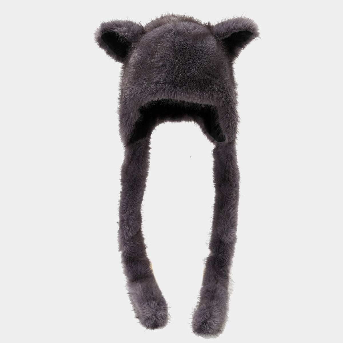 Cute Fox Ear Beanie with Braids - Cozy Winter Hat
