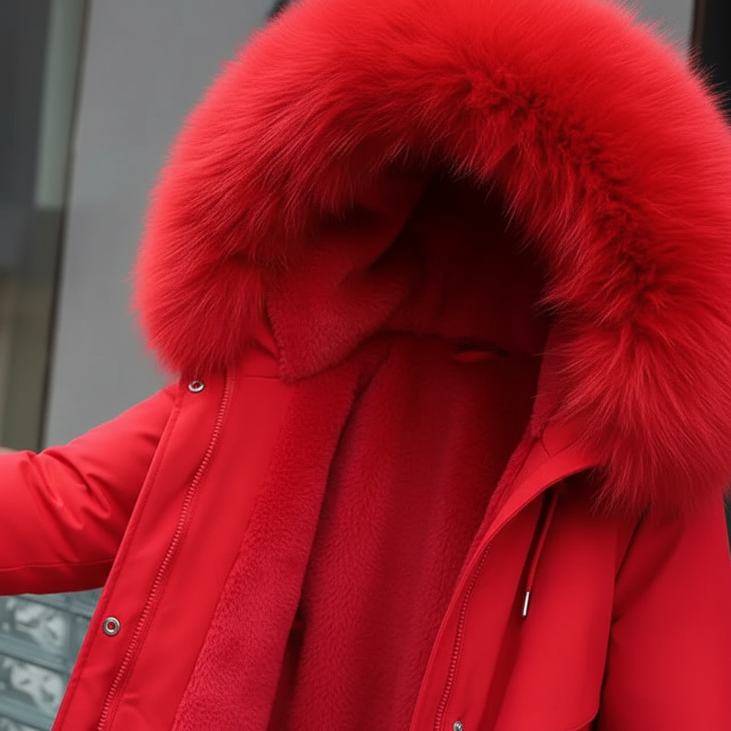 Warm Hooded Fleece Jacket - Silvia