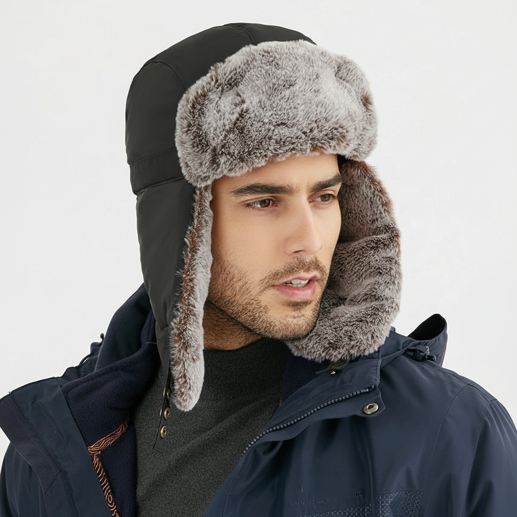 Warm Fleece Winter Beanie with Earflaps