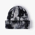 Tie-Dye Knit Beanie for Autumn & Winter – Wide Brim, Ear Warmers, Windproof for Outdoor & Gatherings