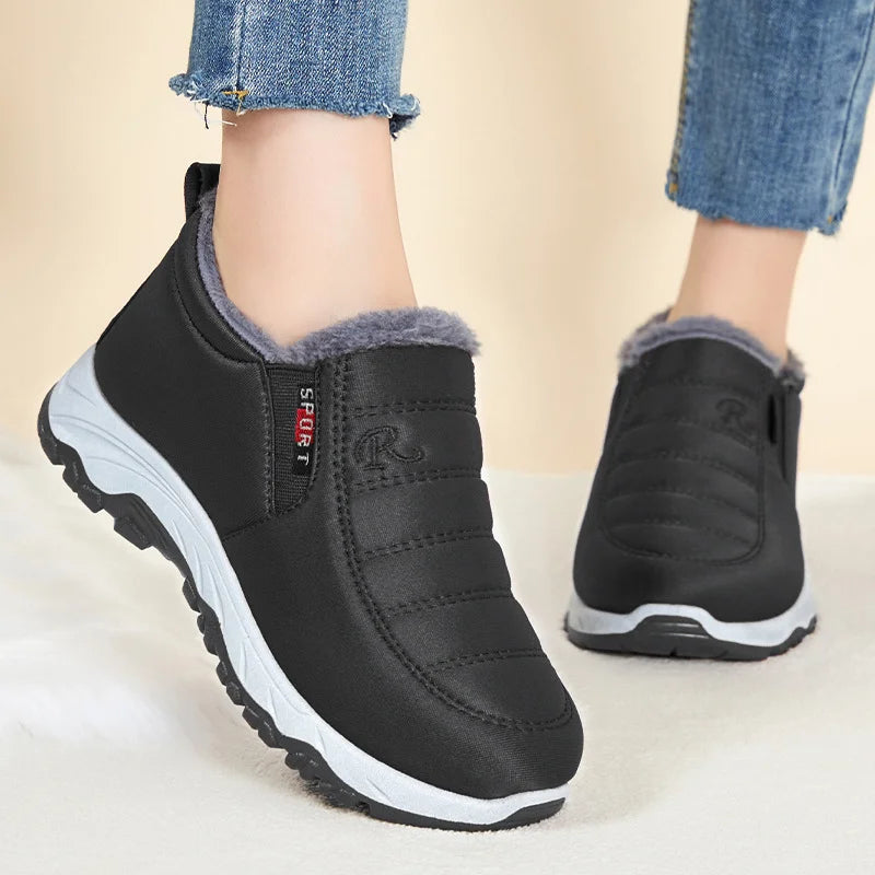 Warm Insulated Snow Boots for Women - Comfortable Slip On Style