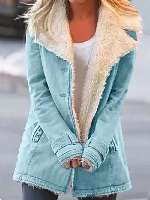Soft Women's Winter Coat - Stylish Fleece Jacket