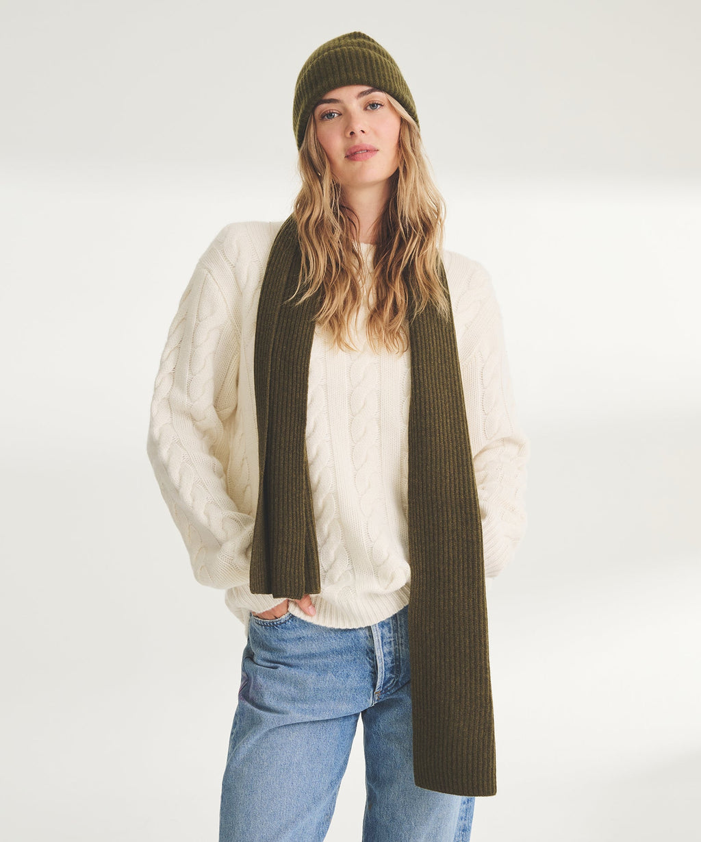 Signature Cashmere Ribbed Scarf