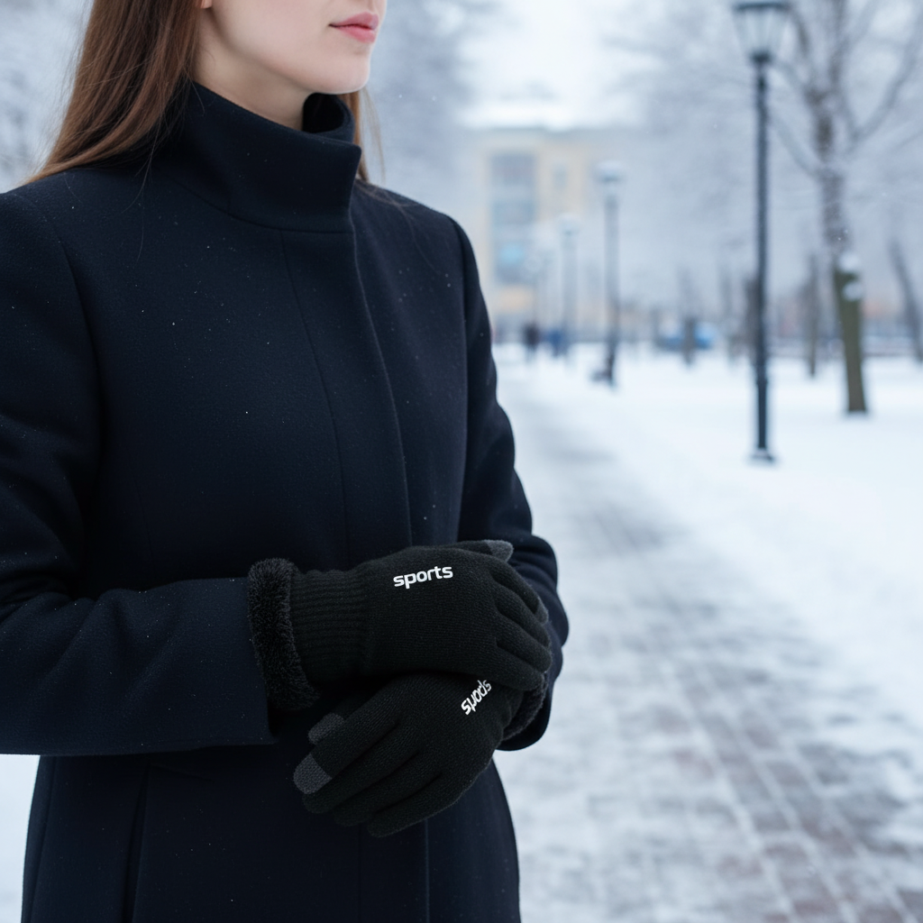Warm Touchscreen Gloves Fleece Lining