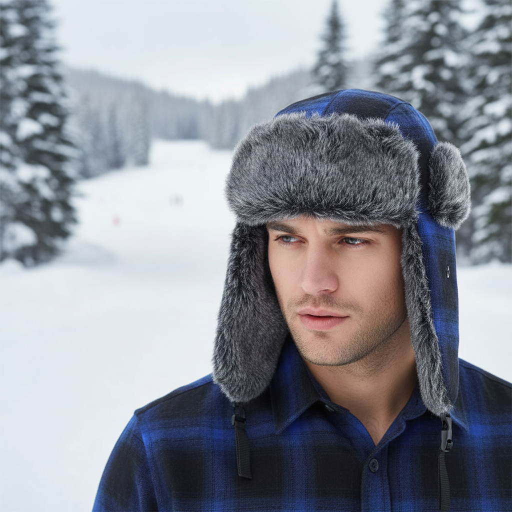 Warm Fleece Trapper Hat with Earflaps