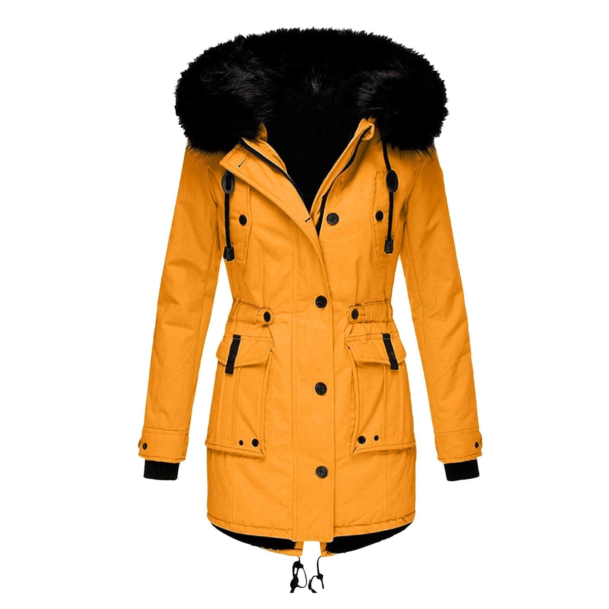 Warm Fleece Hooded Parka Jacket