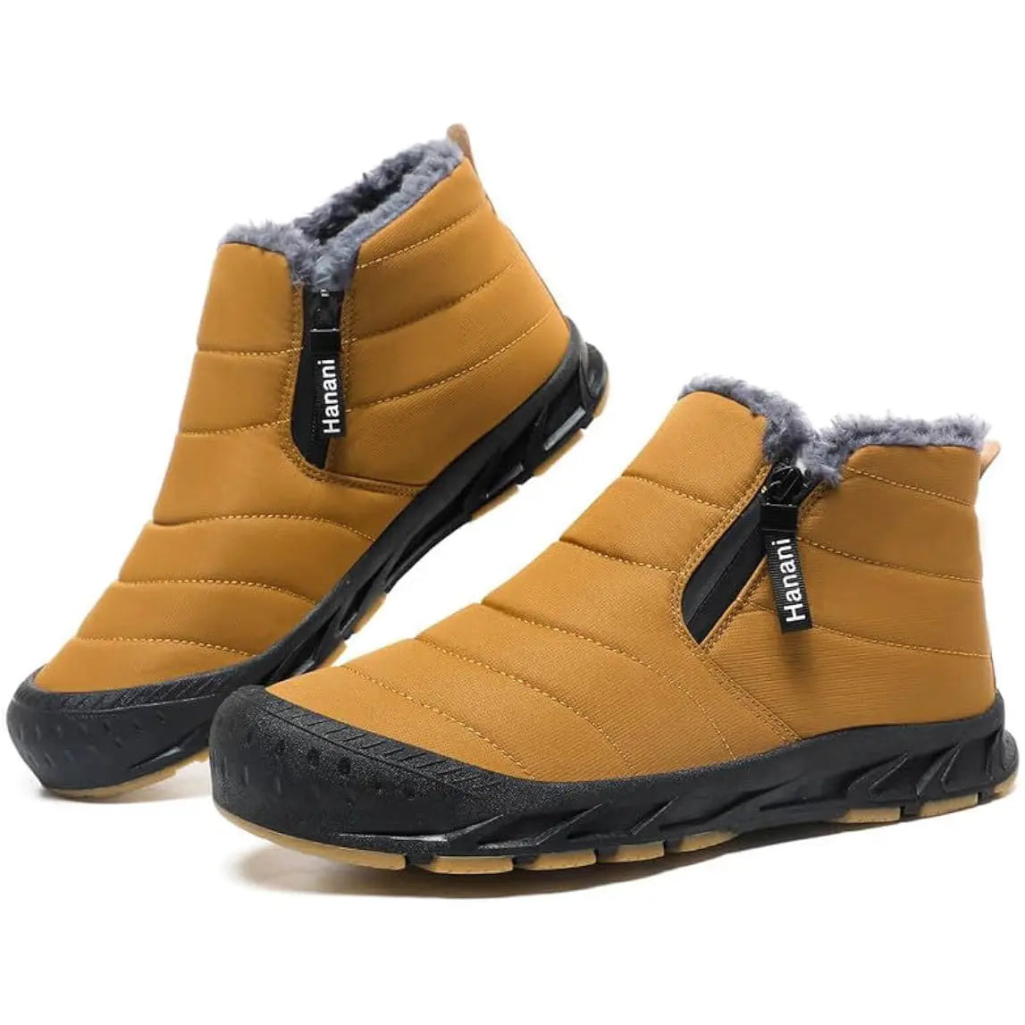 Warm Insulated Snow Boots with Faux Fur and Grip Sole