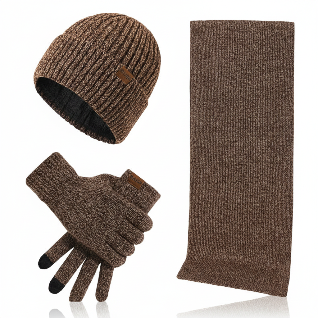 Warm Winter Hat and Gloves Set