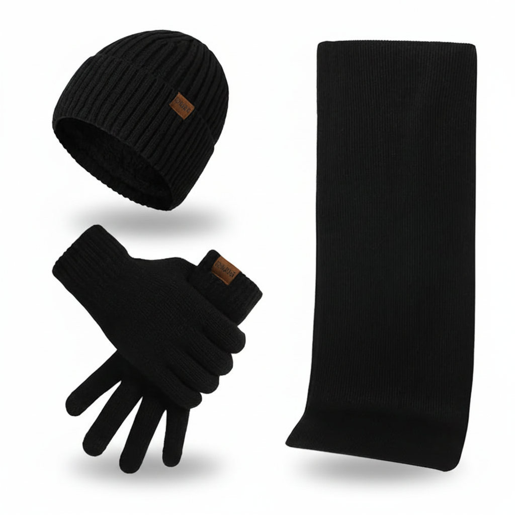 Warm Winter Hat and Gloves Set