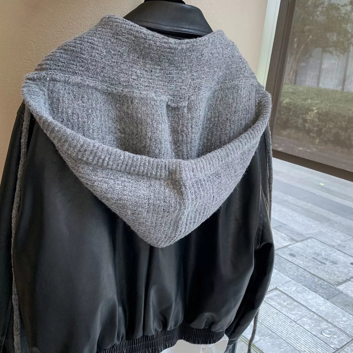 Cozy Knit Tie Hooded Scarf
