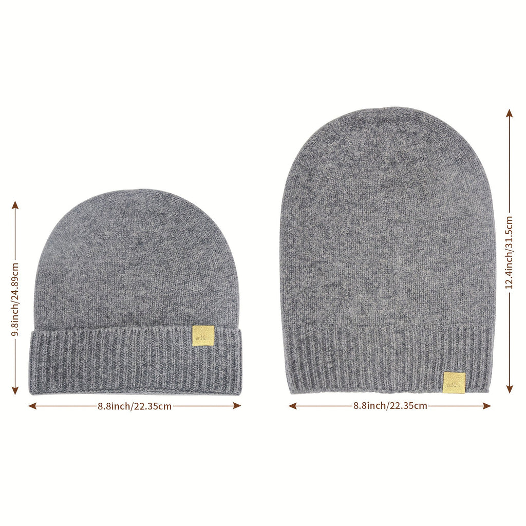 Pandaize Premium Merino Wool Knit Beanie | Unisex Solid Color Skull Cap for Winter