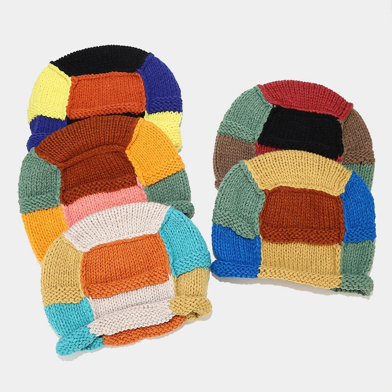 Japanese Knit Earflap Hat - Cozy Contrast Wool
