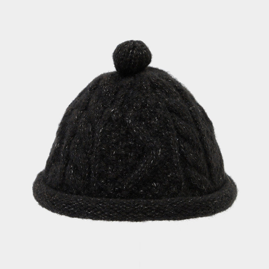 Cozy Cable Knit Beanie with Pom - Japanese Style