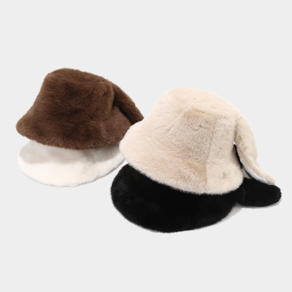 Cute Rabbit Ear Faux Fur Winter Hat