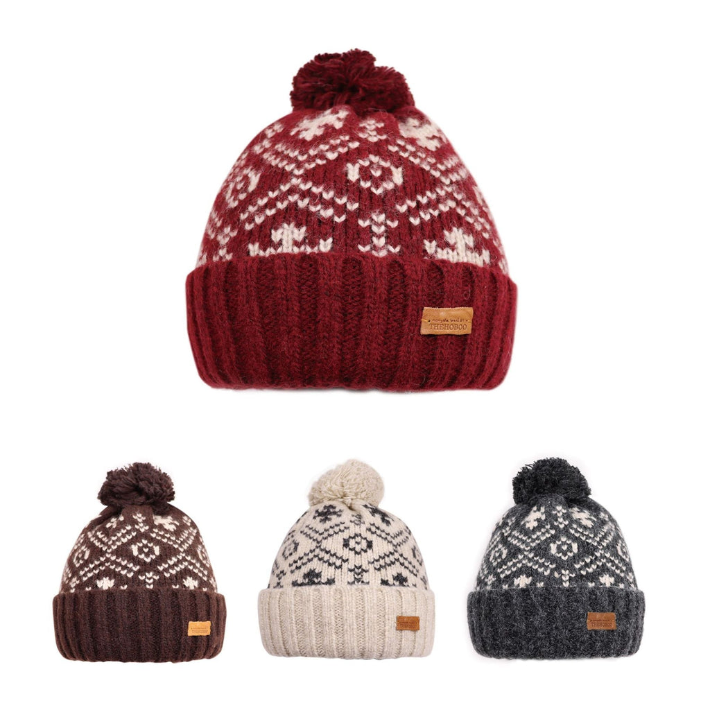 Cozy Korean Red Wool Hat: Ear Protection & Winter Warmth