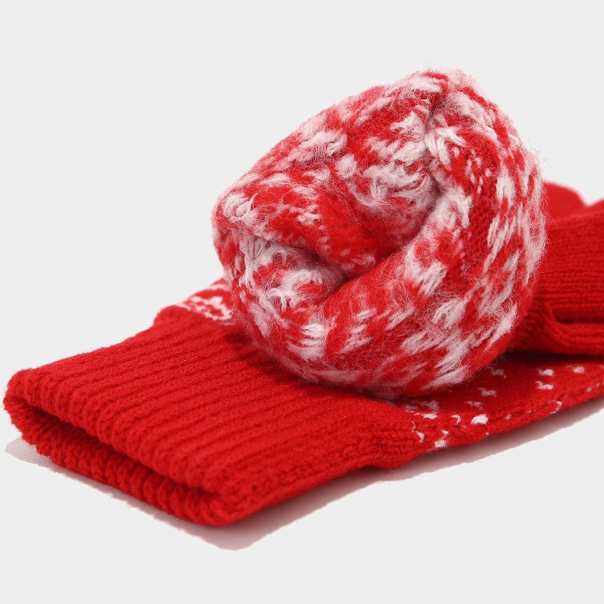Cozy Snowflake Knit Hat, Scarf & Glove Set