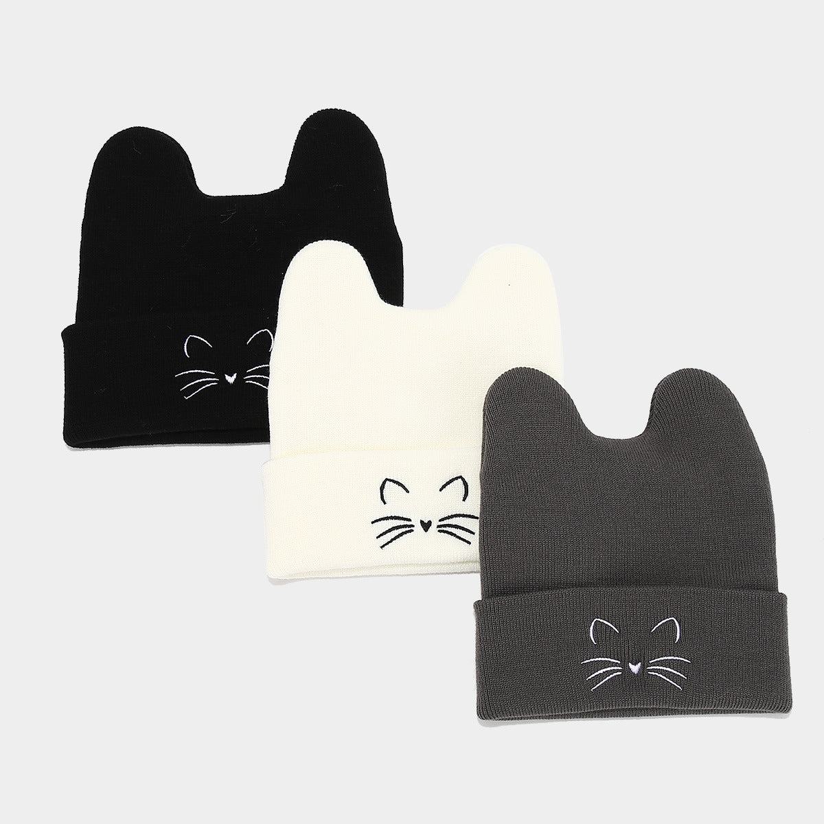 Cute Cat Ear Knit Beanie - College Style