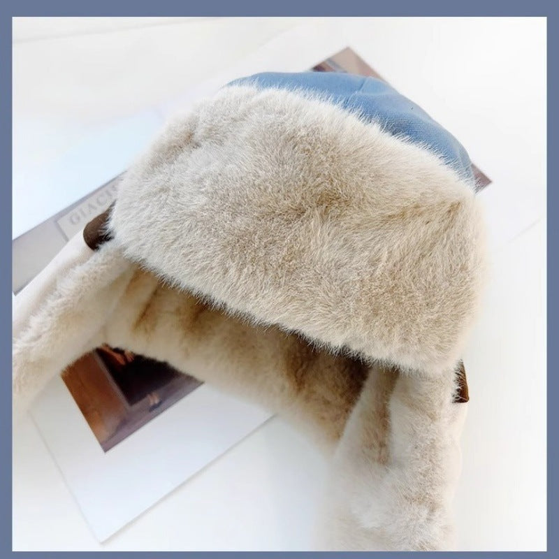 Warm Plush Lei Feng Hat - Korean Style Winter Ski Hat
