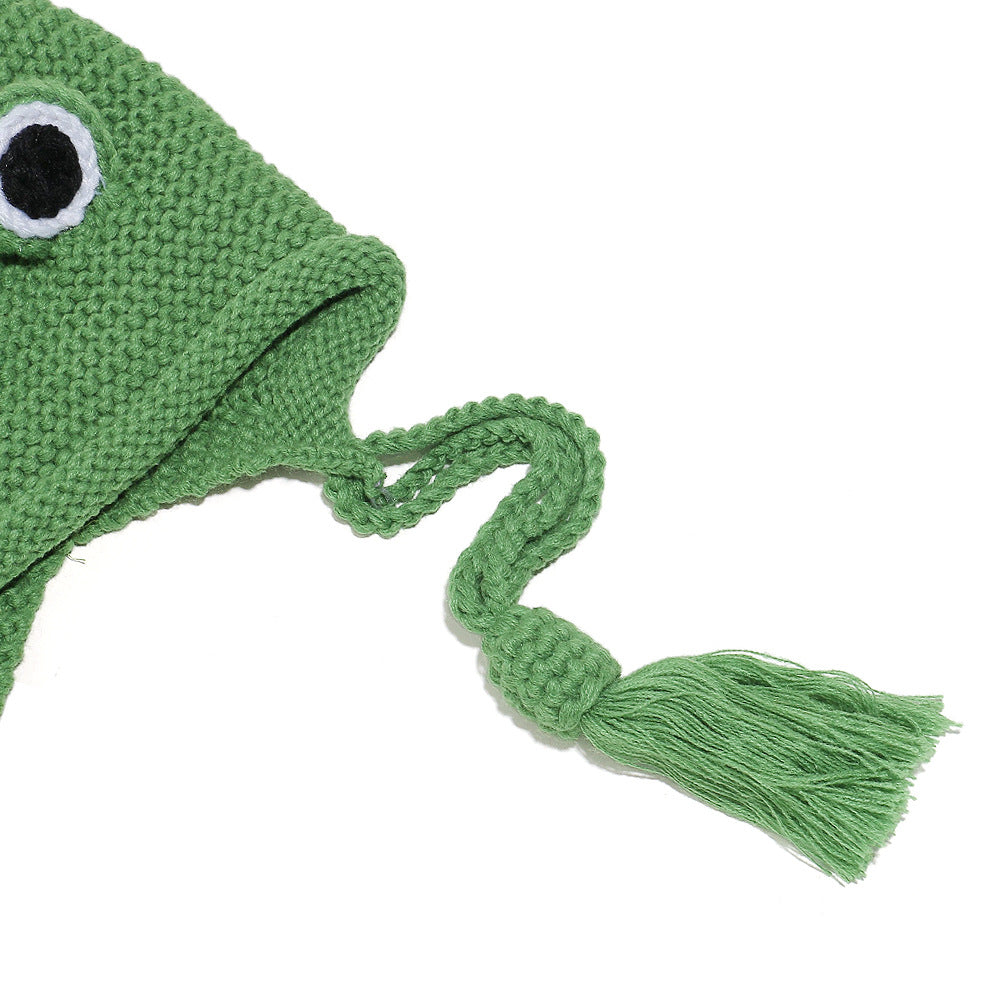 Cute Frog Earflap Beanie for Kids & Adults