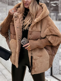 Warm Women's Padded Parka with Hood and Fleece Lining