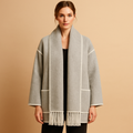 Warm Women's Parka Coat with Belt