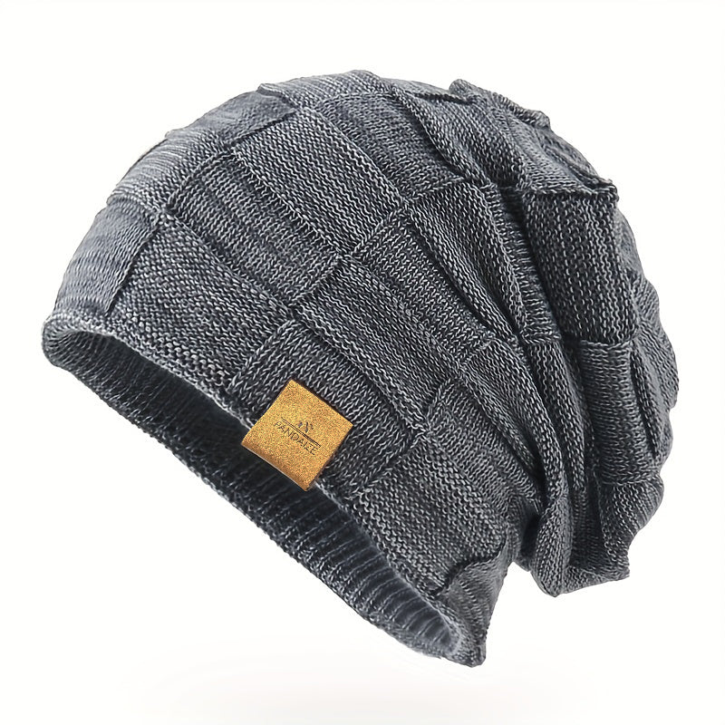 Pandaize Luxe-Knit Beanie - Soft Mixed-Color Unisex Winter Essential