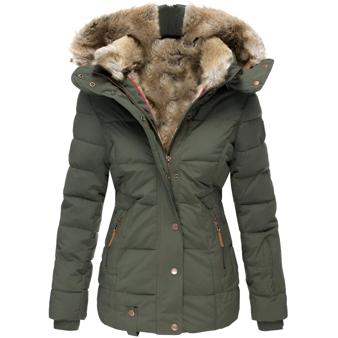 Soft Faux Fur Hooded Winter Puffer Coat for Women