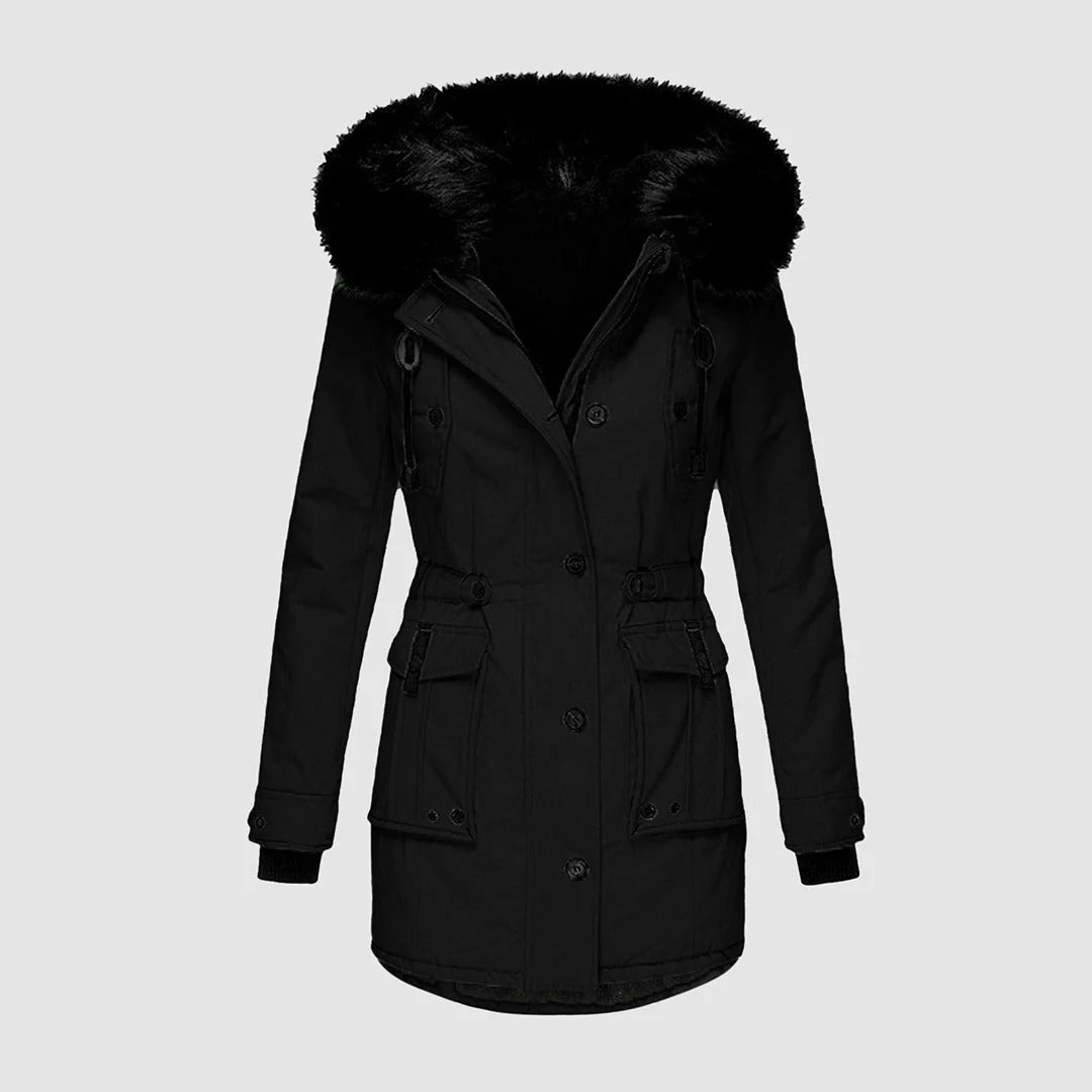 Warm Faux Fur Parka Coat for Women