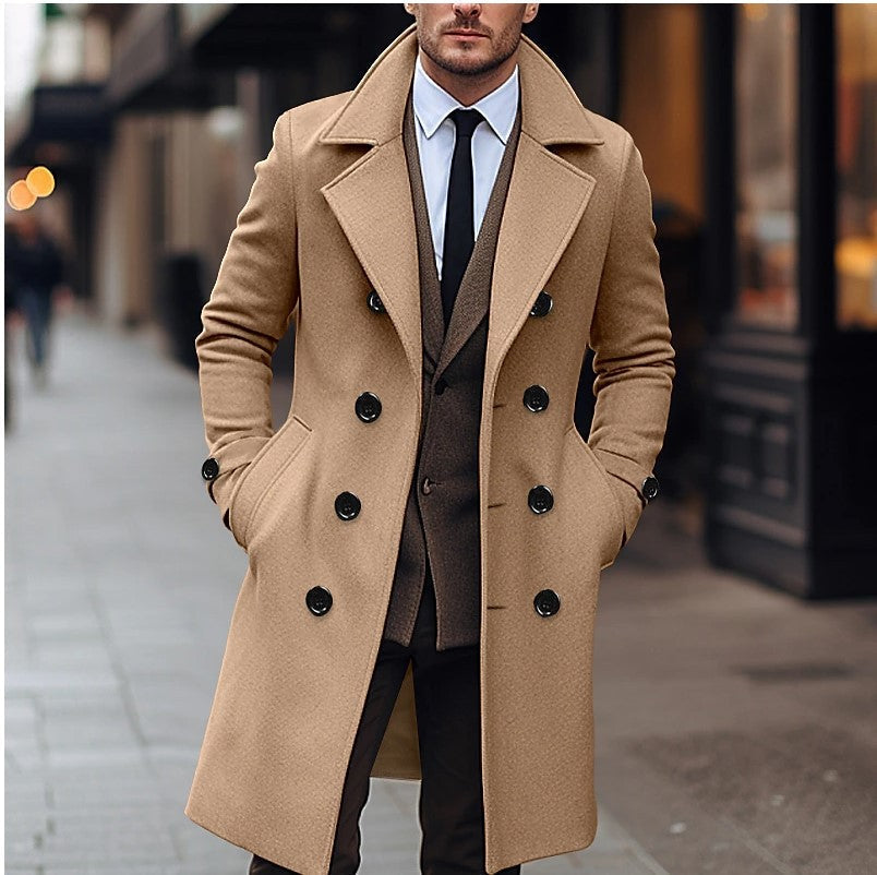 Warm Double Breasted Long Winter Coat