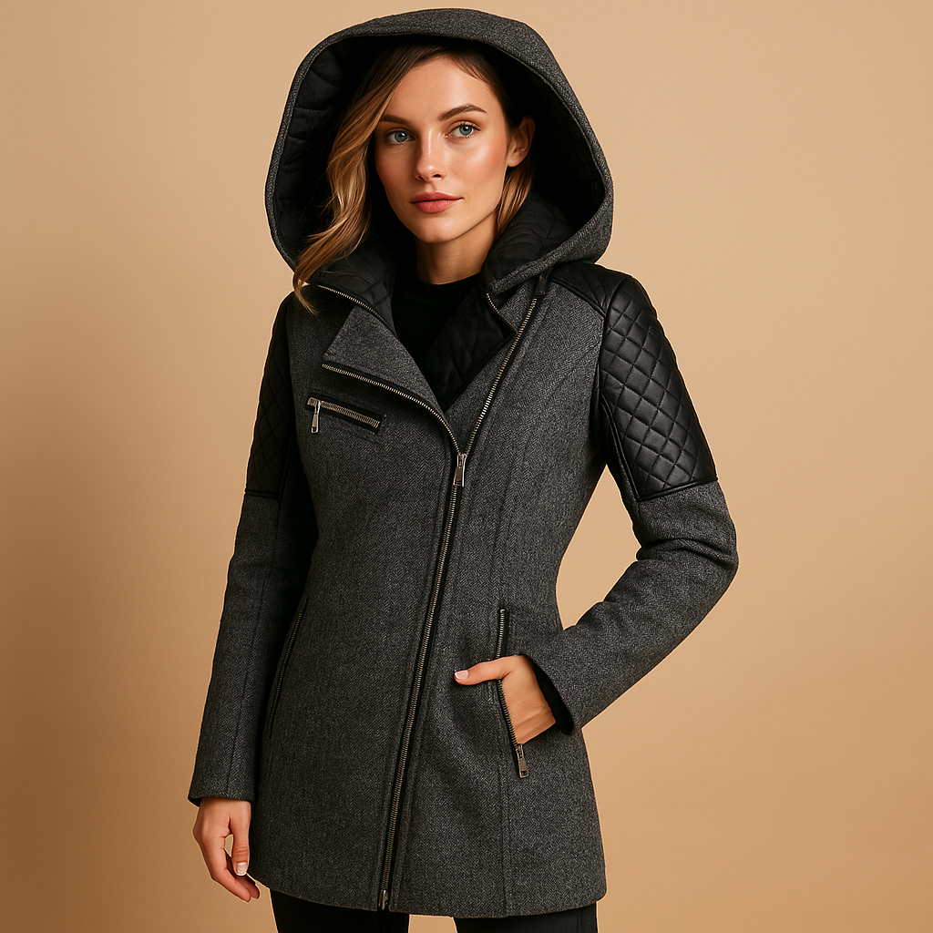 Long hooded winter coat for women | Sophia
