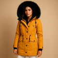 Long winter coat with hood for women | Amelia