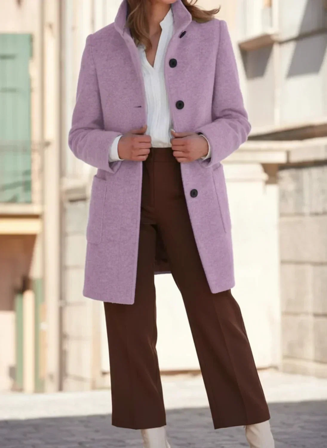 Warm Knee Length Women's Winter Coat