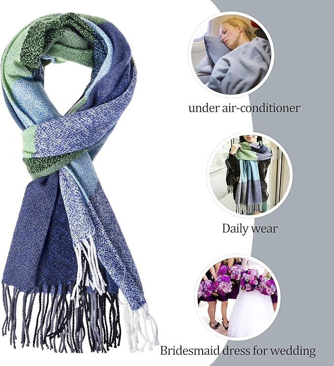 Soft Plaid Warm Winter Scarf